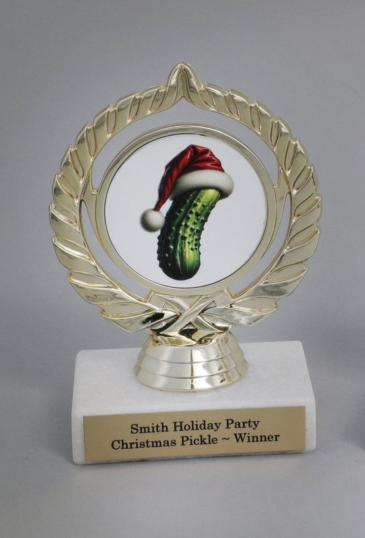 Christmas Pickle Logo Trophy - Schoppy's Since 1921