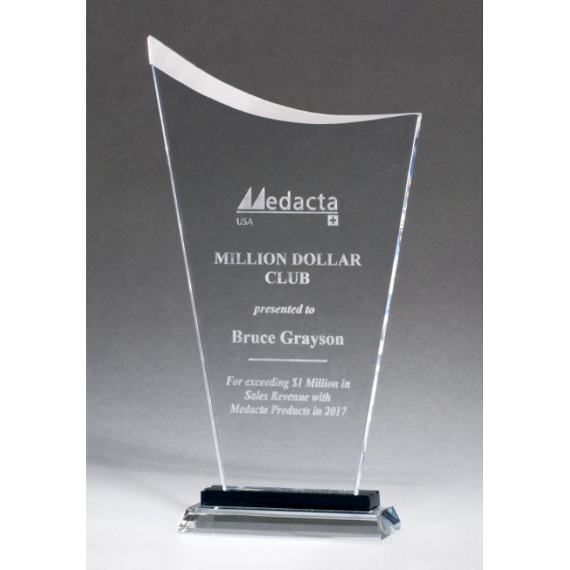 Clear Glass Award with Pedestal - Schoppy's Since 1921