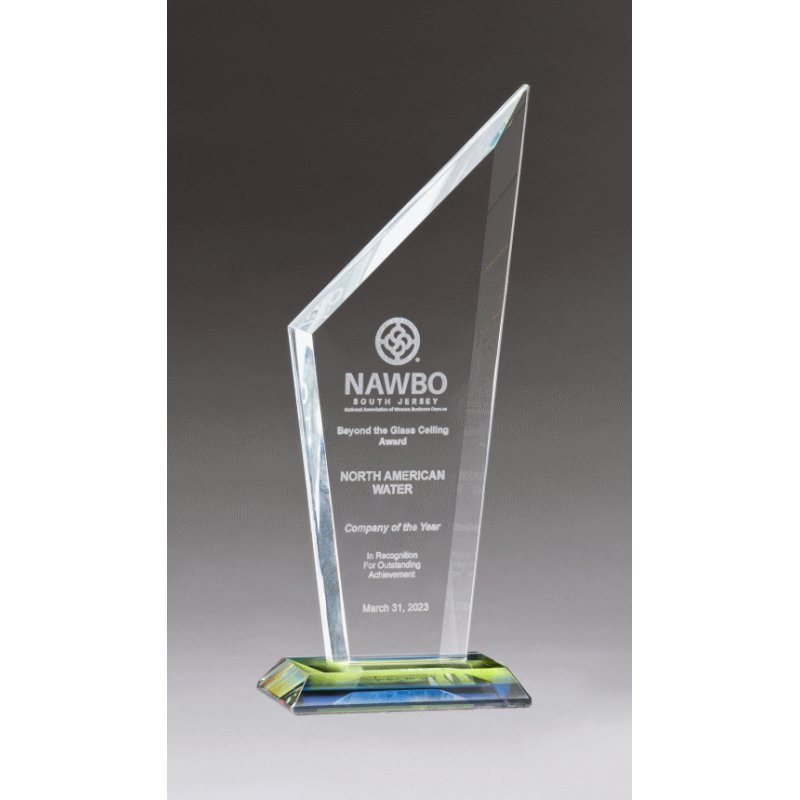 Clear Glass Award with Prism Base - Schoppy's Since 1921