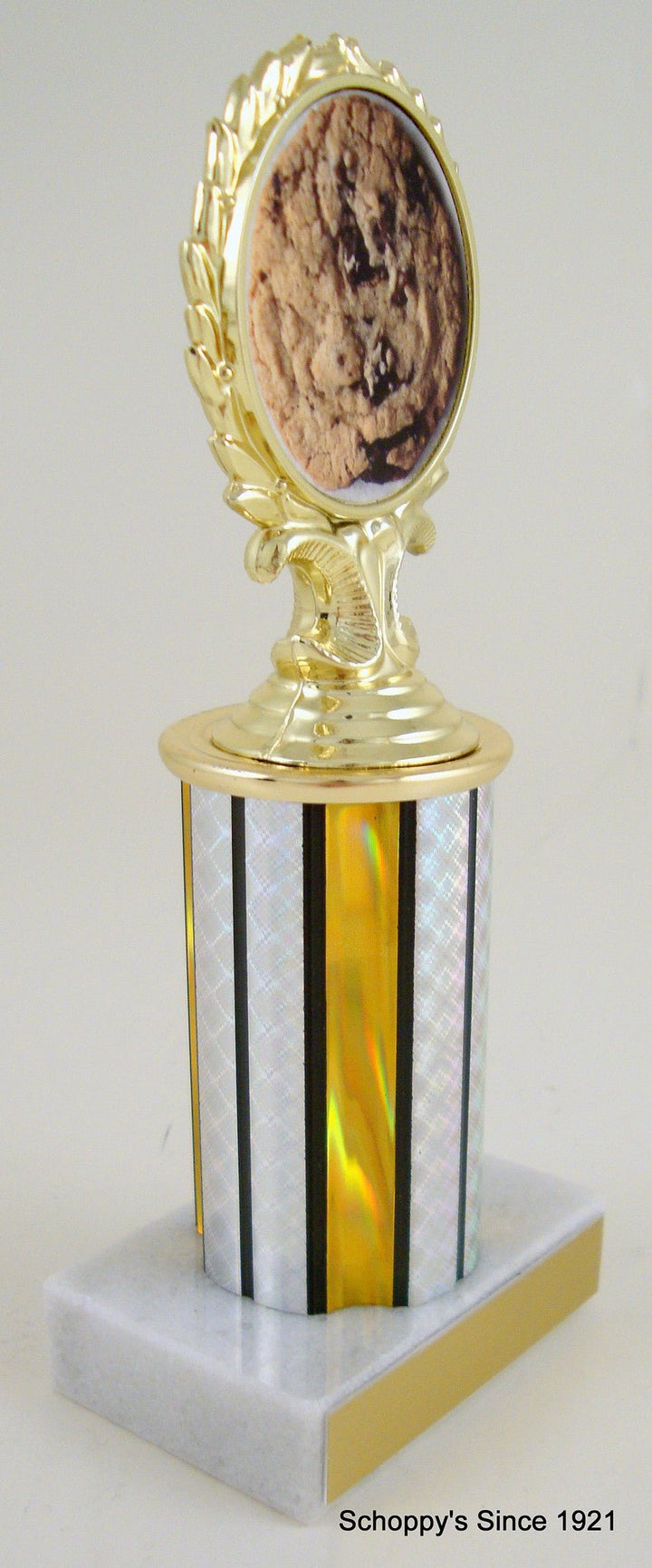 Cookie Logo Trophy On Round Column and Marble Base-Trophy-Schoppy's Since 1921