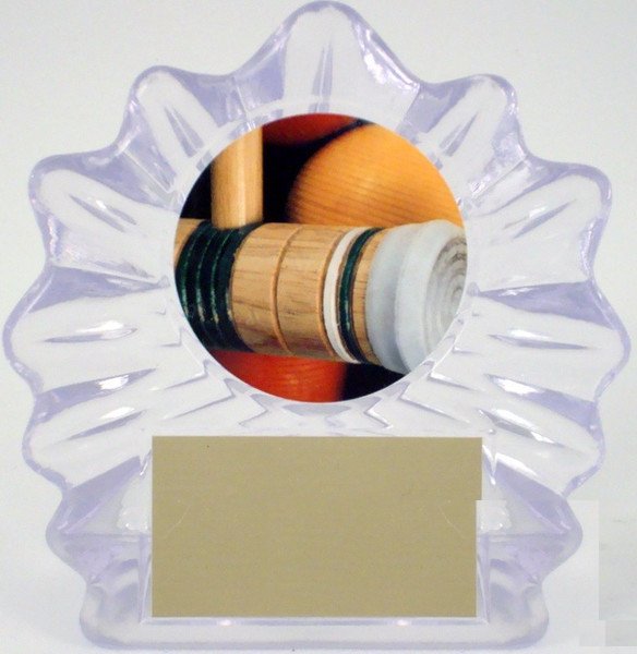 Croquet Logo Acrylic Trophy - Schoppy's Since 1921