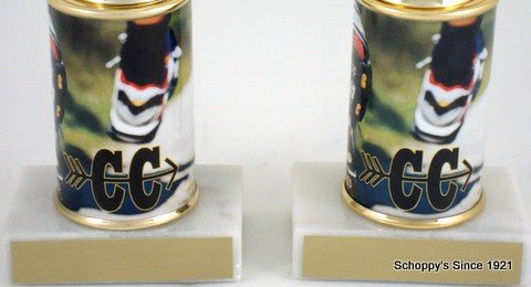 Cross Country Running Trophy with Custom Round Column-Trophies-Schoppy's Since 1921