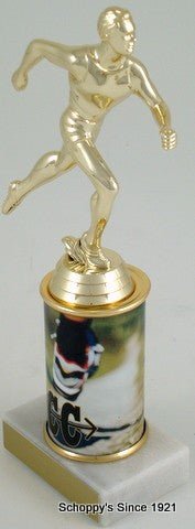 Cross Country Running Trophy with Custom Round Column-Trophies-Schoppy's Since 1921