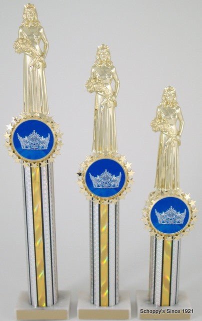 Crown Logo Column Trophy - Schoppy's Since 1921