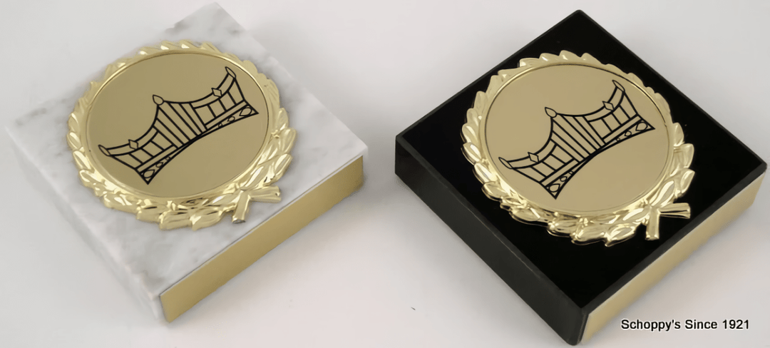 Crown Logo Marble Pageant Paperweight - Schoppy&