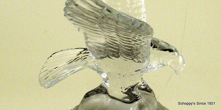 Crystal Eagle on Walnut Base - Schoppy's Since 1921