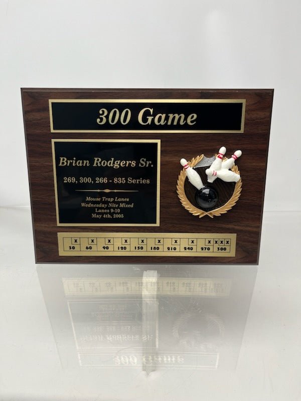 Custom Bowling Plaque - Schoppy's Since 1921