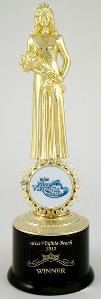 Custom Pageant Logo Trophy Large - Schoppy's Since 1921