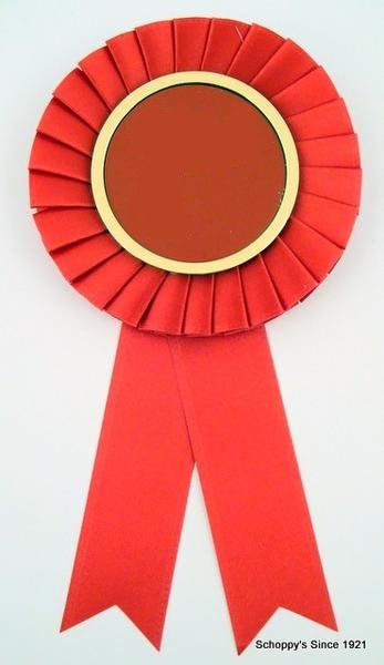 Custom Small Rosette Ribbons - ADD your logo or any Image to Center of Rosette - Schoppy's Since 1921