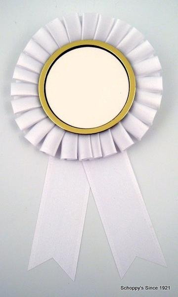 Custom Small Rosette Ribbons - ADD your logo or any Image to Center of Rosette - Schoppy's Since 1921