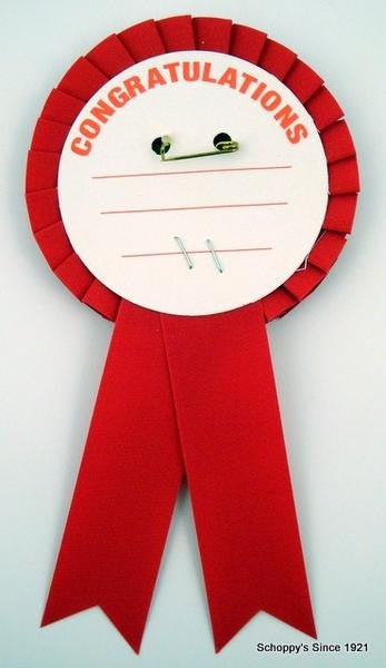 Custom Small Rosette Ribbons - ADD your logo or any Image to Center of Rosette - Schoppy's Since 1921