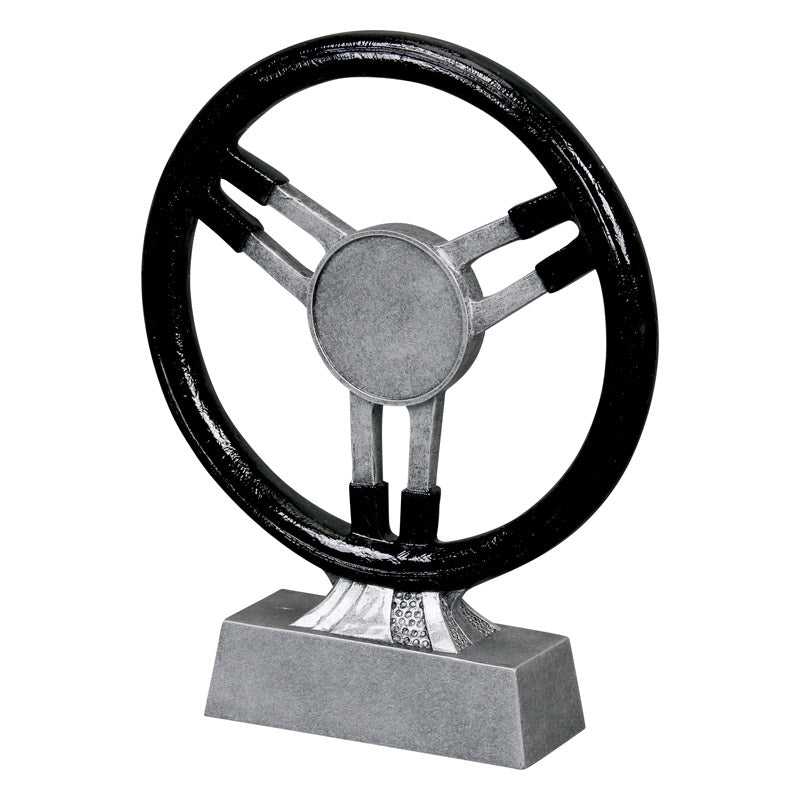 Custom Steering Wheel Resin Trophy With Logo - Schoppy's Since 1921