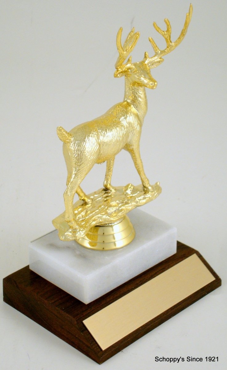 Deer Buck On Wood And Marble Base - Schoppy's Since 1921