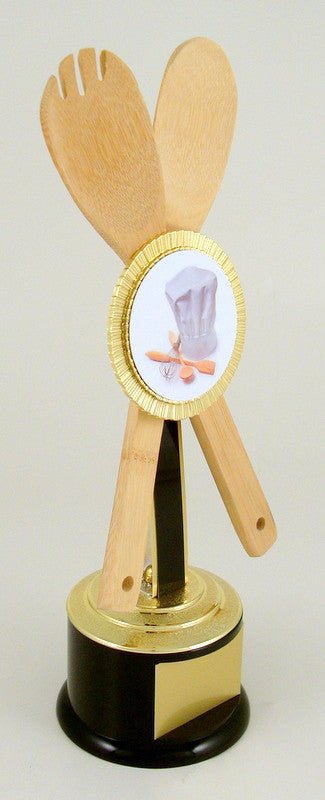 Deluxe Cooking Utensil Logo Trophy - Schoppy&