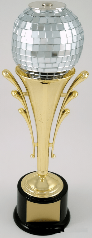 Deluxe Disco Ball Riser with Spinning Action Trophy - Schoppy&