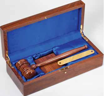 Deluxe Gavel Set - Walnut Piano Finish - Schoppy's Since 1921