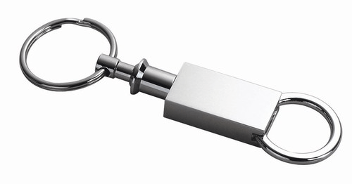 Detachable Silver - Tone Key Chain - Schoppy's Since 1921