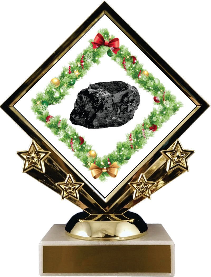 Diamond Star Lump of Coal Logo Trophy - Schoppy's Since 1921