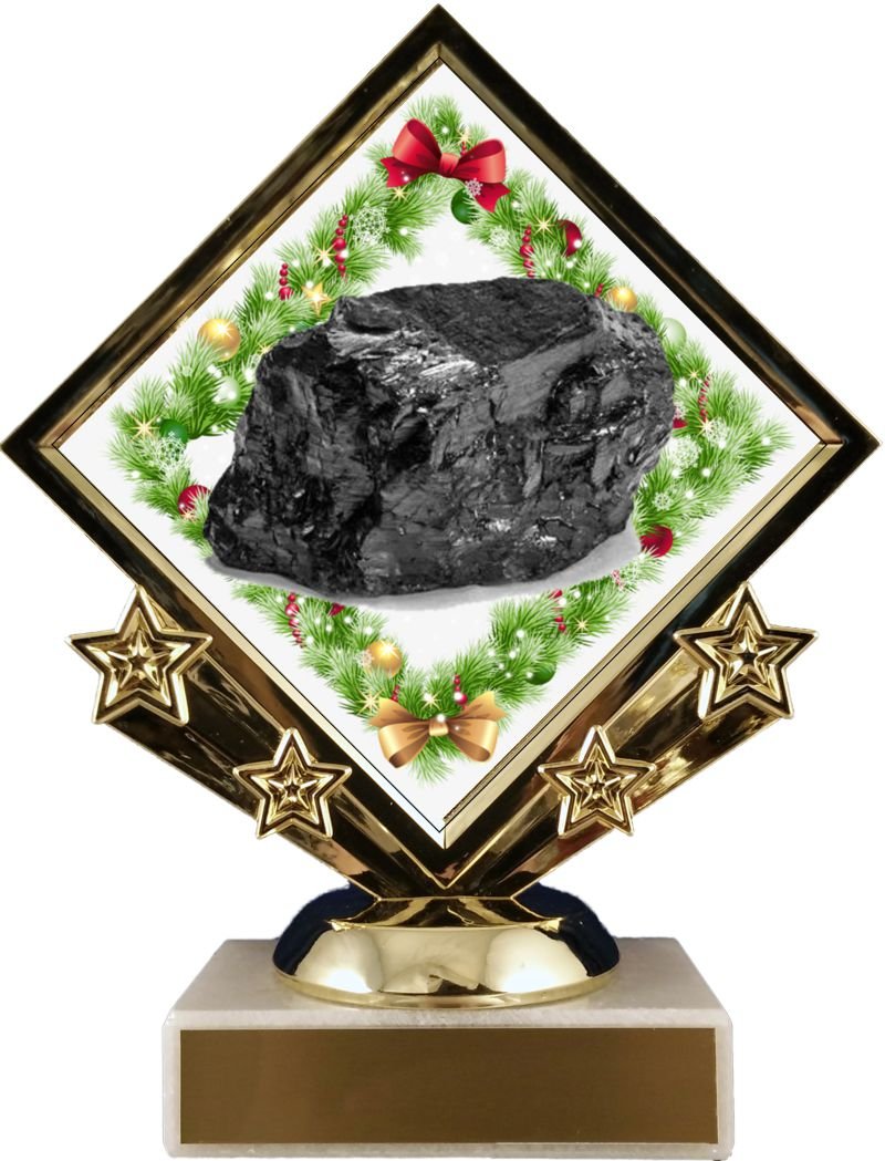 Diamond Star Lump of Coal Logo Trophy - Schoppy's Since 1921