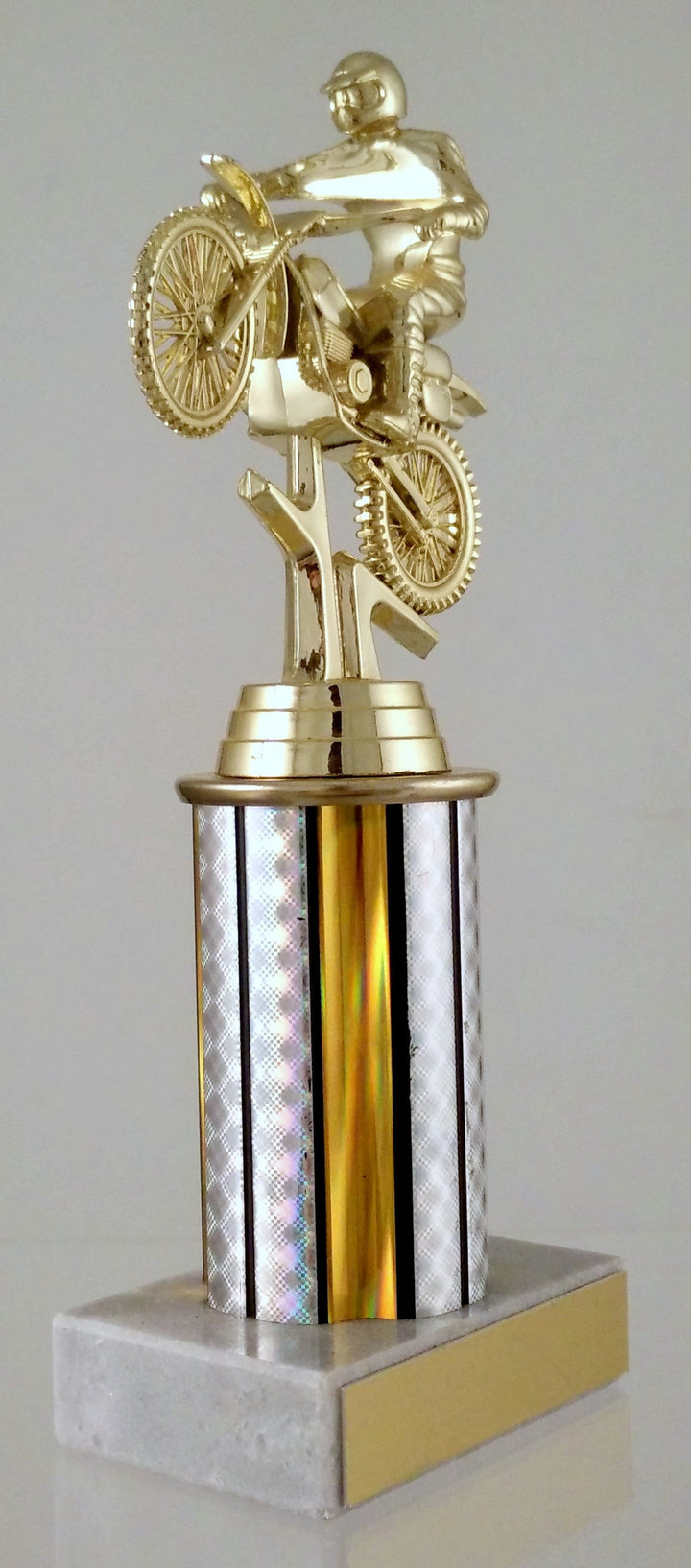 Dirt Bike Trophy With Column On Marble Base-Trophies-Schoppy's Since 1921