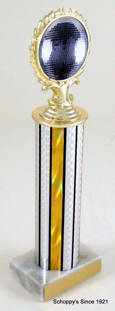 Disco Ball Logo Column Trophy - Schoppy's Since 1921