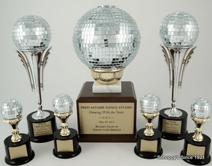 Disco Ball Stem Riser Large Trophy - Schoppy&
