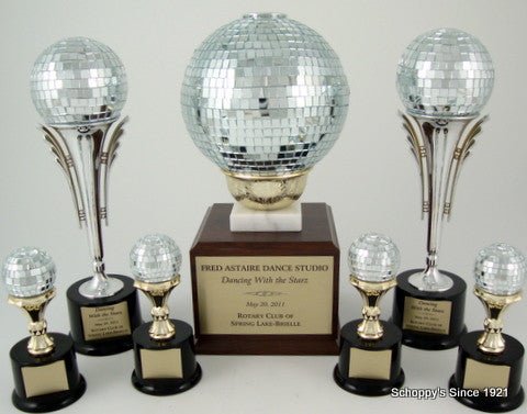 Large Disco Ball Stem Riser Trophy-Trophies-Schoppy's Since 1921