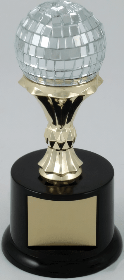 Disco Ball Trophy on Black Round Base - Schoppy&