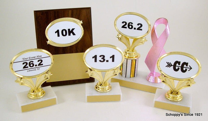 Distance Running Trophy With Awareness Ribbon-Trophy-Schoppy's Since 1921