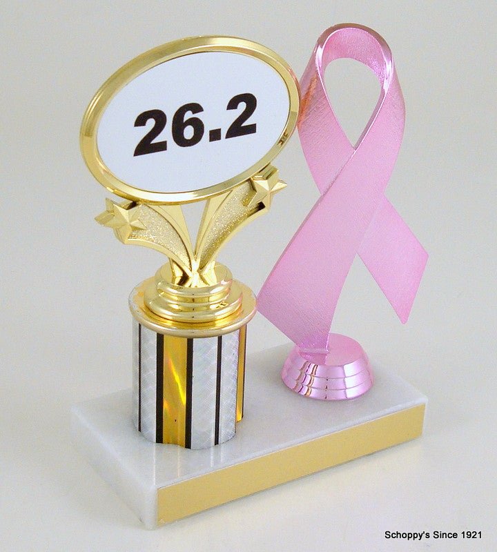 Distance Running Trophy With Awareness Ribbon - Schoppy's Since 1921