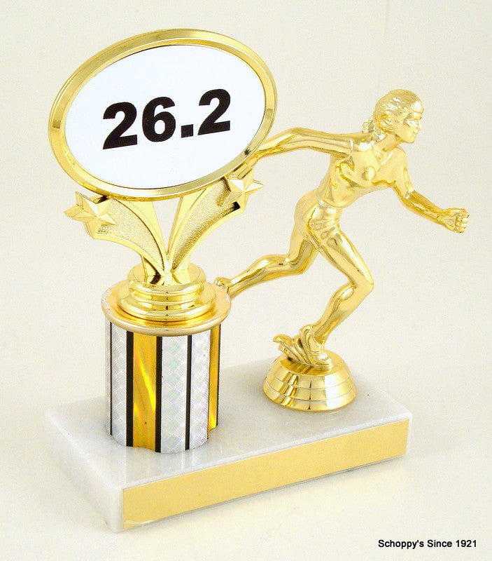 Distance Running Trophy With Runner Figure-Trophy-Schoppy's Since 1921