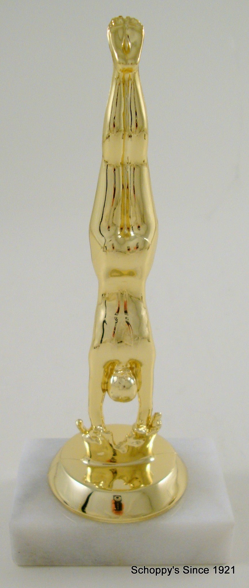 Diver Figure Trophy on White Marble Base-Trophies-Schoppy's Since 1921