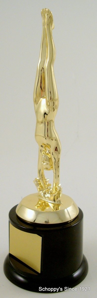 Diver Figure Trophy On Black Round Base - Schoppy's Since 1921