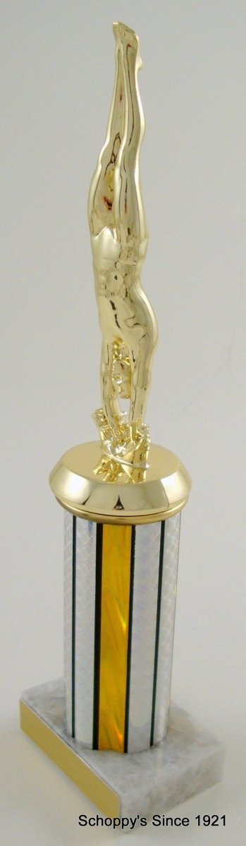 Diver Figure Trophy on Round Column - Schoppy's Since 1921