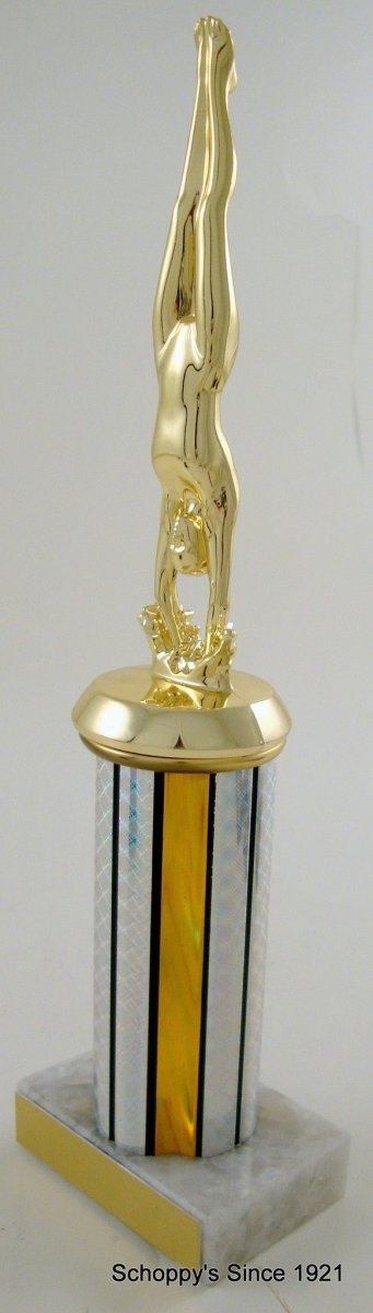 Diver Figure Trophy on Round Column - Schoppy's Since 1921