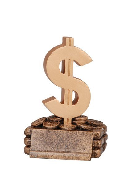 Dollar Sign Resin Trophy - Schoppy's Since 1921