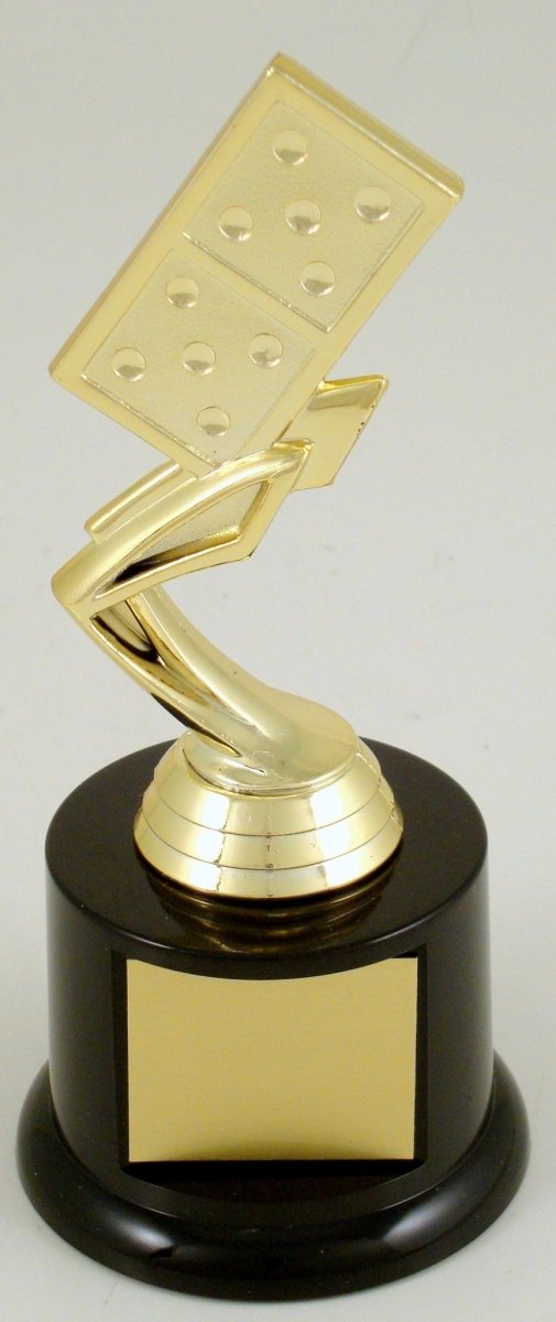 Domino Piece Trophy On Black Round Base - Schoppy's Since 1921