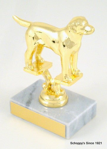 Dye Cast Dog Trophy on White Marble Base - Schoppy's Since 1921