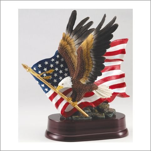Eagle Resin with American Flag - Schoppy's Since 1921