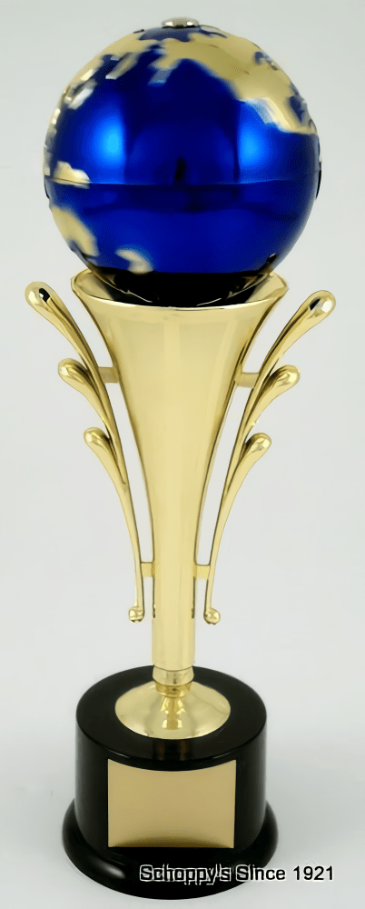 Earth Day Globe Riser Trophy with Spinning Action - Schoppy&