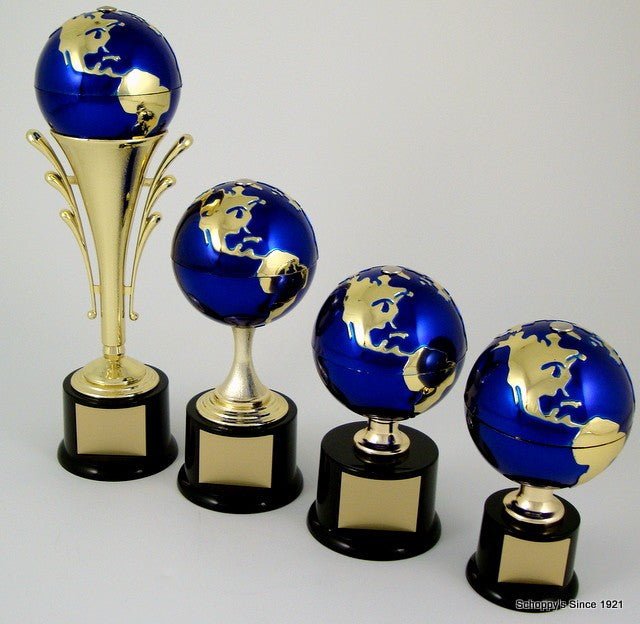 Earth Day Globe Riser Trophy with Spinning Action - Schoppy's Since 1921