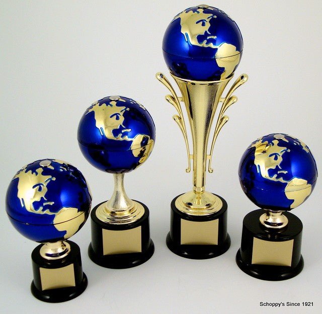 Earth Day Globe Riser Trophy with Spinning Action - Schoppy's Since 1921