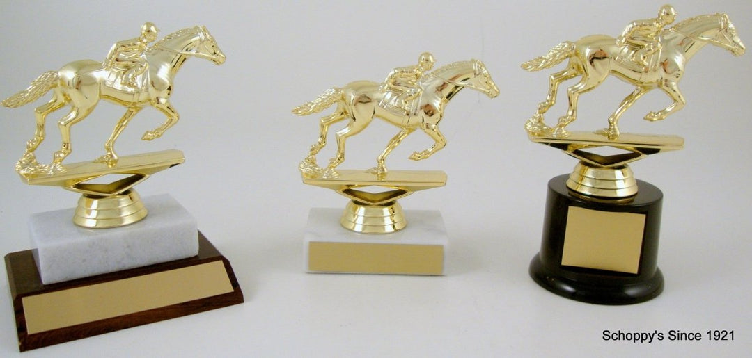 Equestrian Trophy On Black Round Base - Schoppy's Since 1921