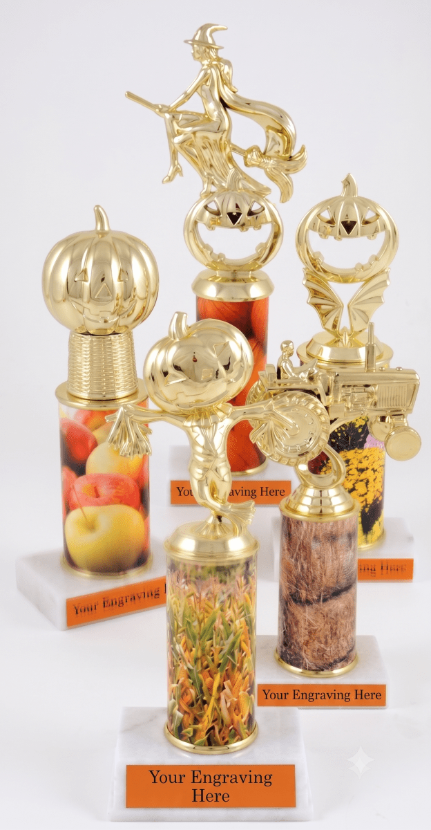 Fall Custom Column Trophy - Schoppy&