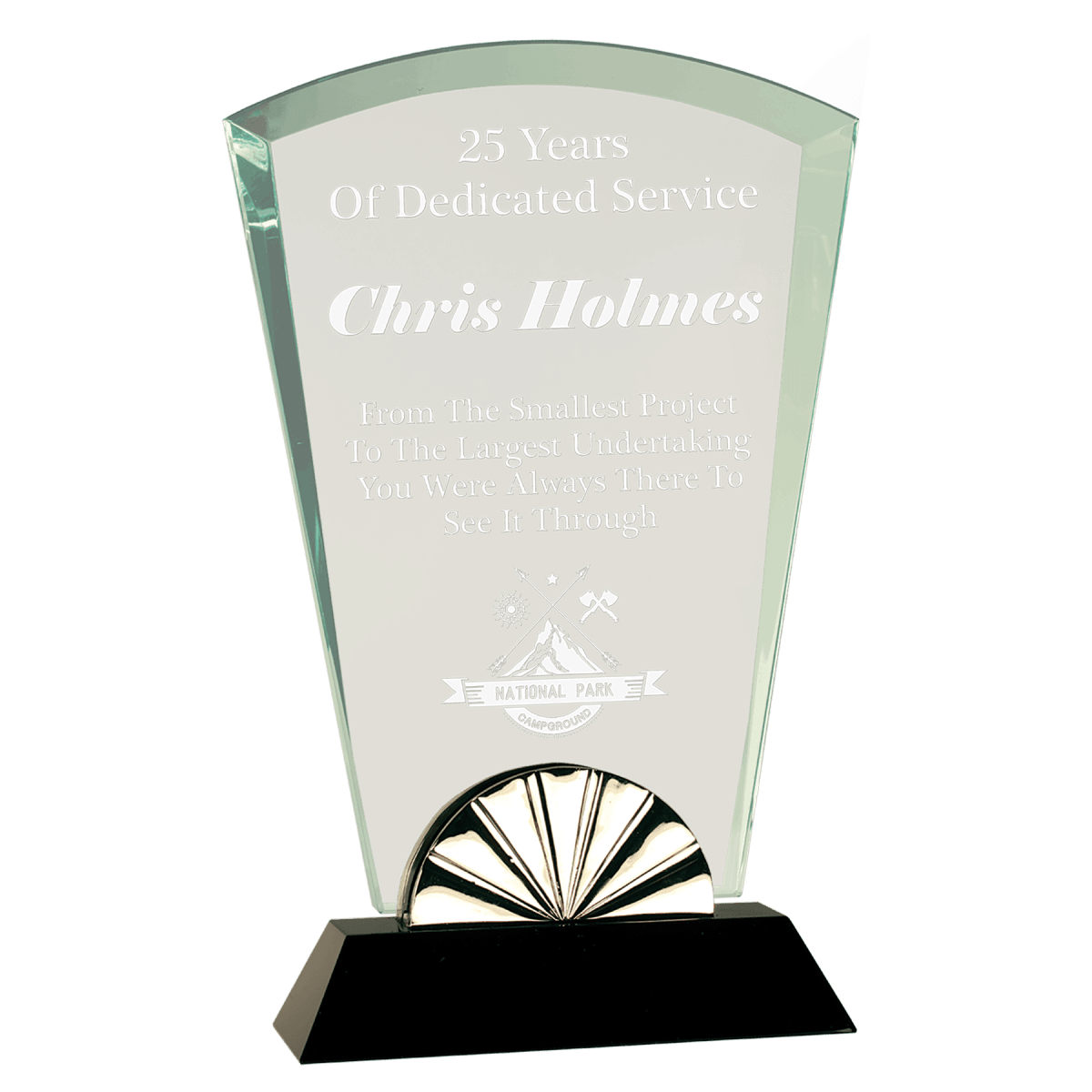 Fan Horizon Glass with Black Base - Schoppy's Since 1921