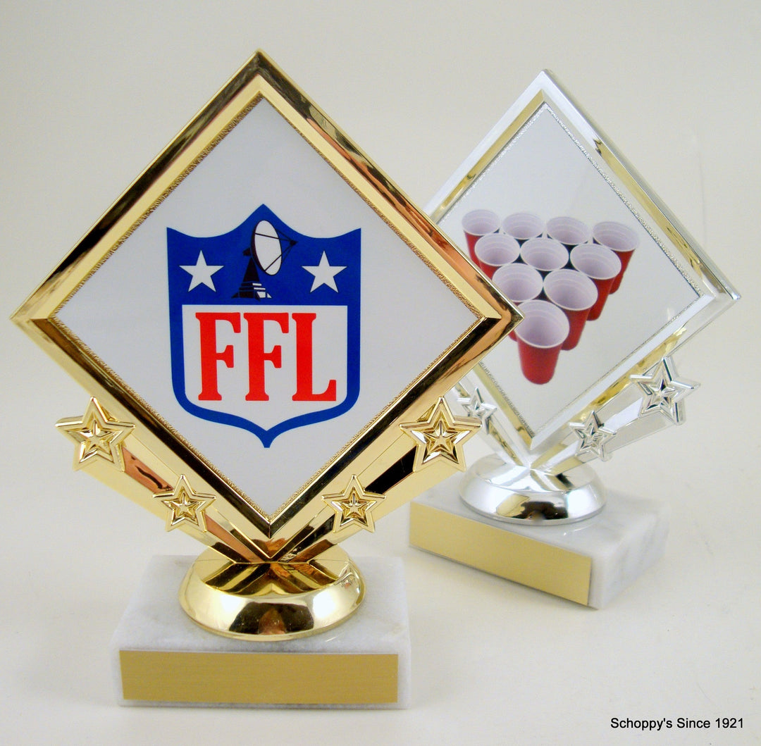 Fantasy Football Diamond Star Trophy-Trophy-Schoppy's Since 1921