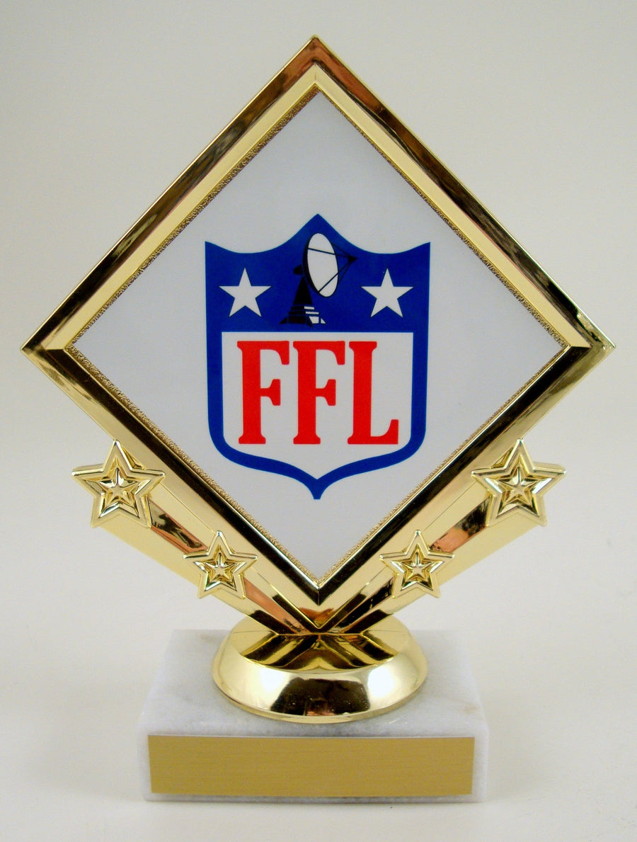 Fantasy Football Diamond Star Trophy-Trophy-Schoppy's Since 1921