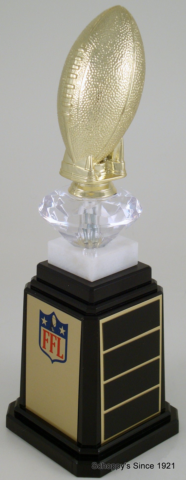 Fantasy Football Football Figure Tower Base Trophy-Trophy-Schoppy's Since 1921