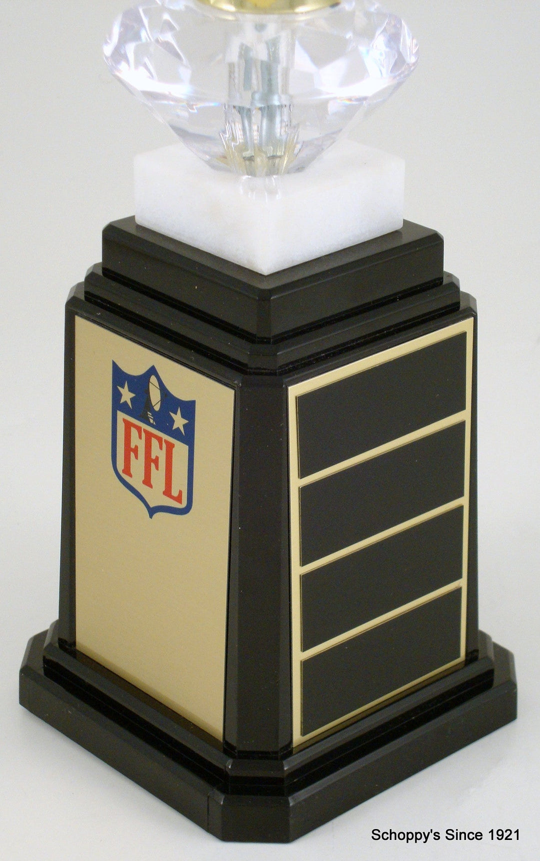 Fantasy Football Football Figure Tower Base Trophy-Trophy-Schoppy's Since 1921