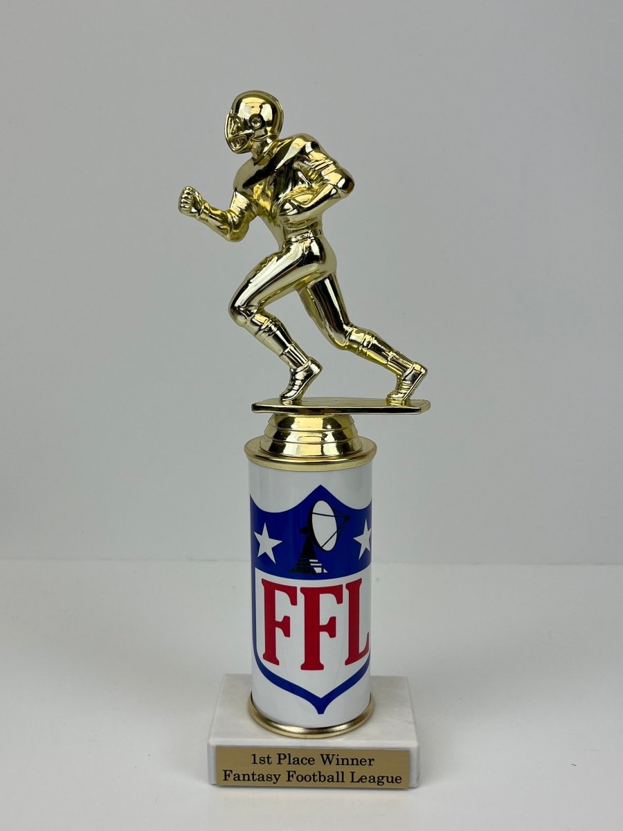 Fantasy Football League Runner Trophy on Original Metal Column - Schoppy's Since 1921